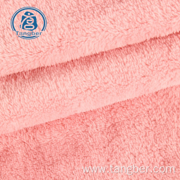 Brushed Knit 100% Polyester Coral Fleece Fabric